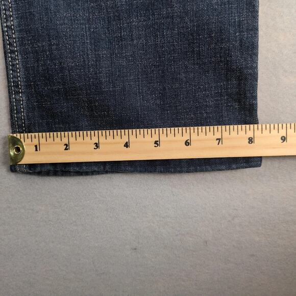 Wrangler Boot Cut Jeans Juniors 7 30x32" Dark Wash Stretch Denim Western Casual - Picture 9 of 10